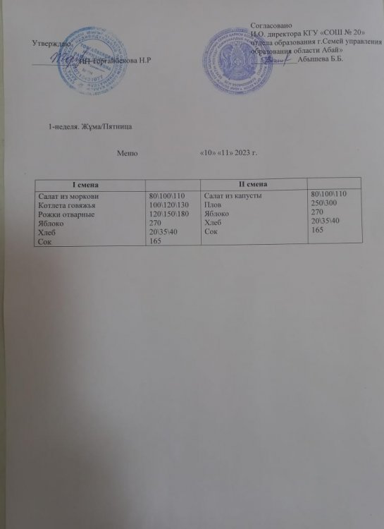 1 неделя пятница