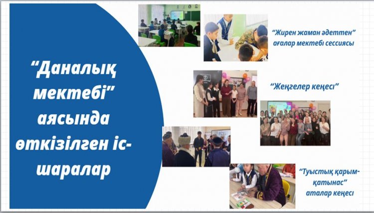 "Даналық мектебі" аясында өткізілген іс-шаралар