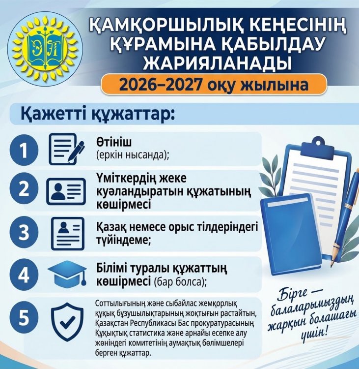 Объявление о наборе в состав Попечительского совета на 2026–2027 учебный год.